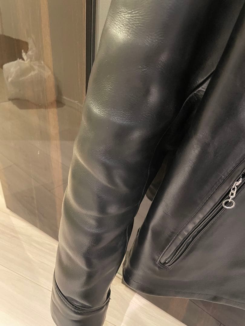 コ*ジ様 ショット⭐︎シングルライダースジャケット36 トラッカー