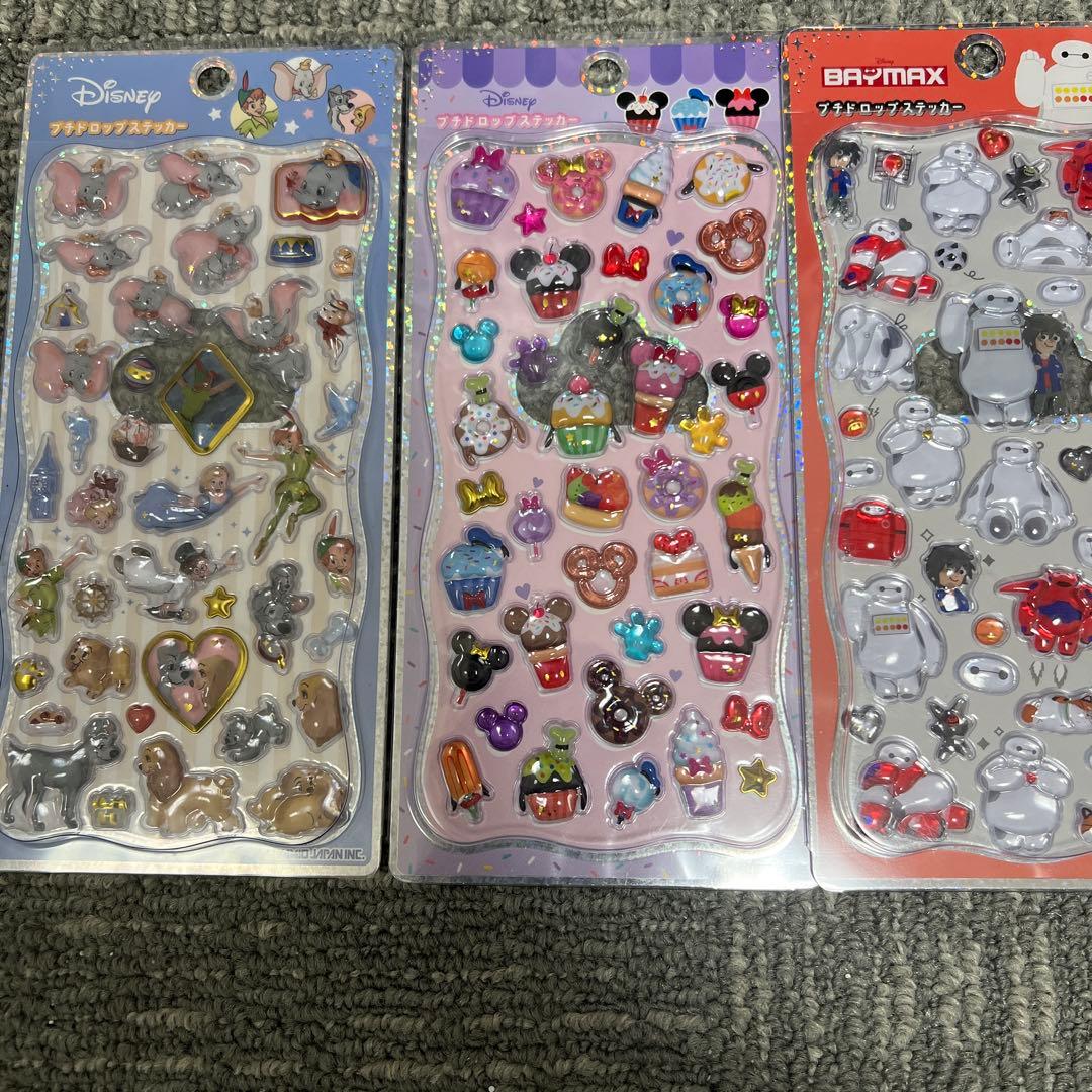 ディズニープチドロップシール5枚セット⭐︎カーズ⭐︎トイストーリー⭐︎ベイマックス⭐︎