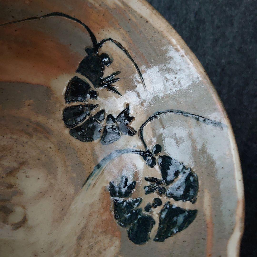 唐津焼 古唐津 茶道具 抹茶茶碗 菓子器 4点 袱紗付き 骨董 食物柄 未使用