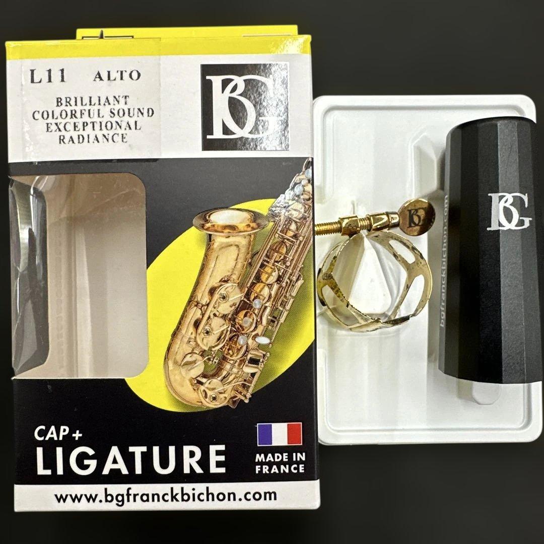 BG L11 ALTO サックスリガチャー ゴールドメッキ