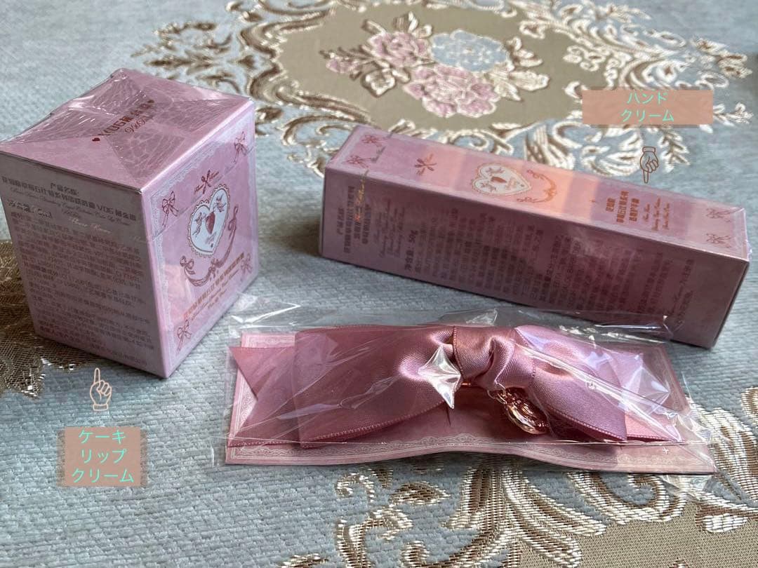 フラワーノーズ　ストロベリーキューピッド　ピンク色5点セット