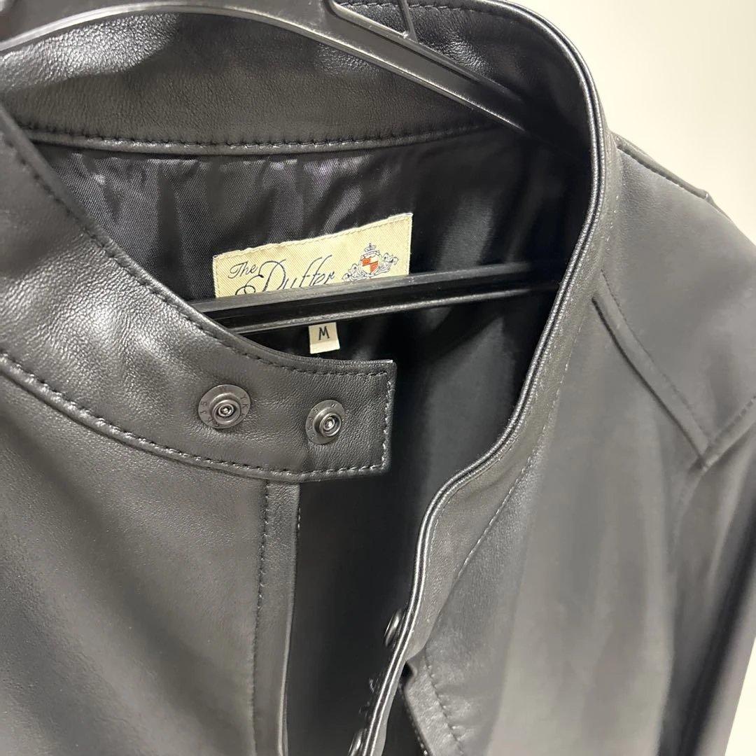 黒 レザー シングルライダースジャケット M