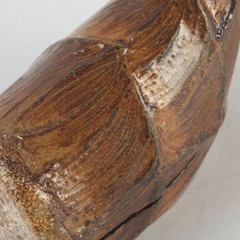 茶道具　輪島塗　塗師　川岸英之作　筍香合　共箱　V　9814