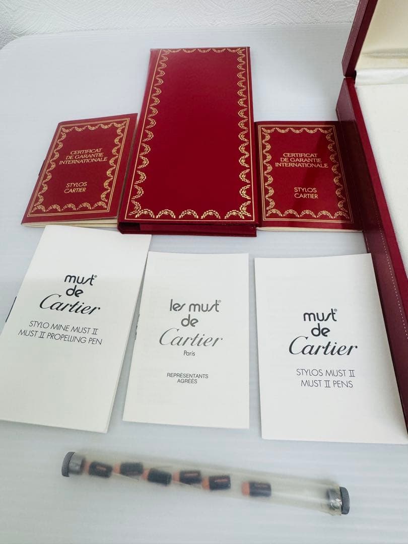 【希少·美品】must de Cartier ペンセット＆キーホルダー 箱付