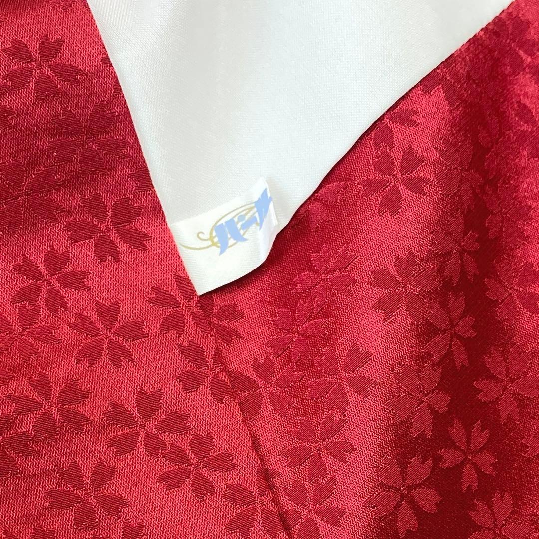 ⭐︎K0810 美品 正絹 振袖 レンタル店放出品 ガード加工 花柄 赤 9号