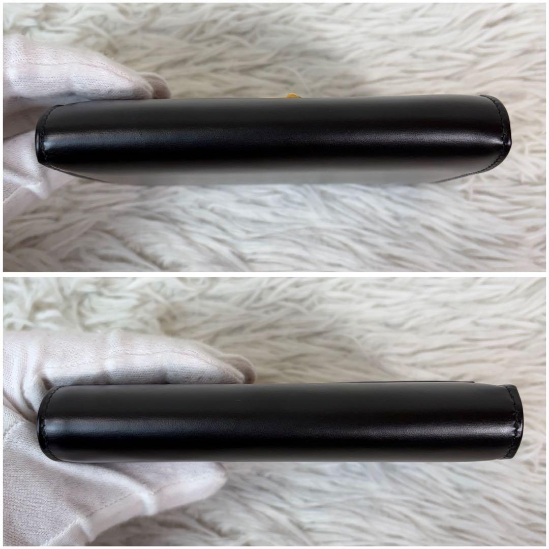 新品未使用品/付属品有✨Cartier 三つ折り 財布 パンテール　金具 黒