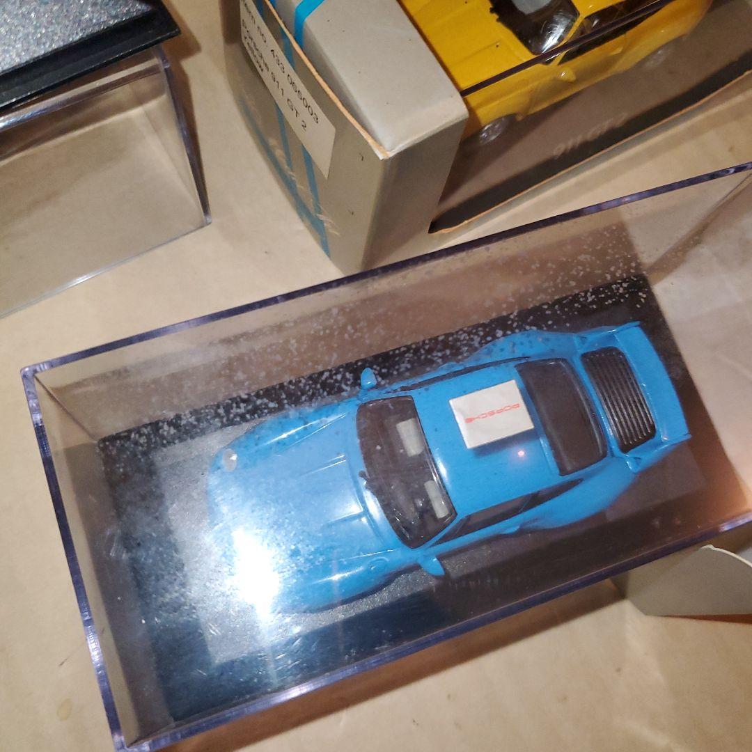 ポルシェ911 GT 2 ミニカー 3台セット、イエロー、ブルー、シルバー、