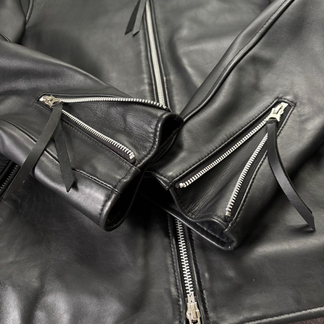 【専用】Schott × EDIFICE 別注 ラムレザージャケット ブラック