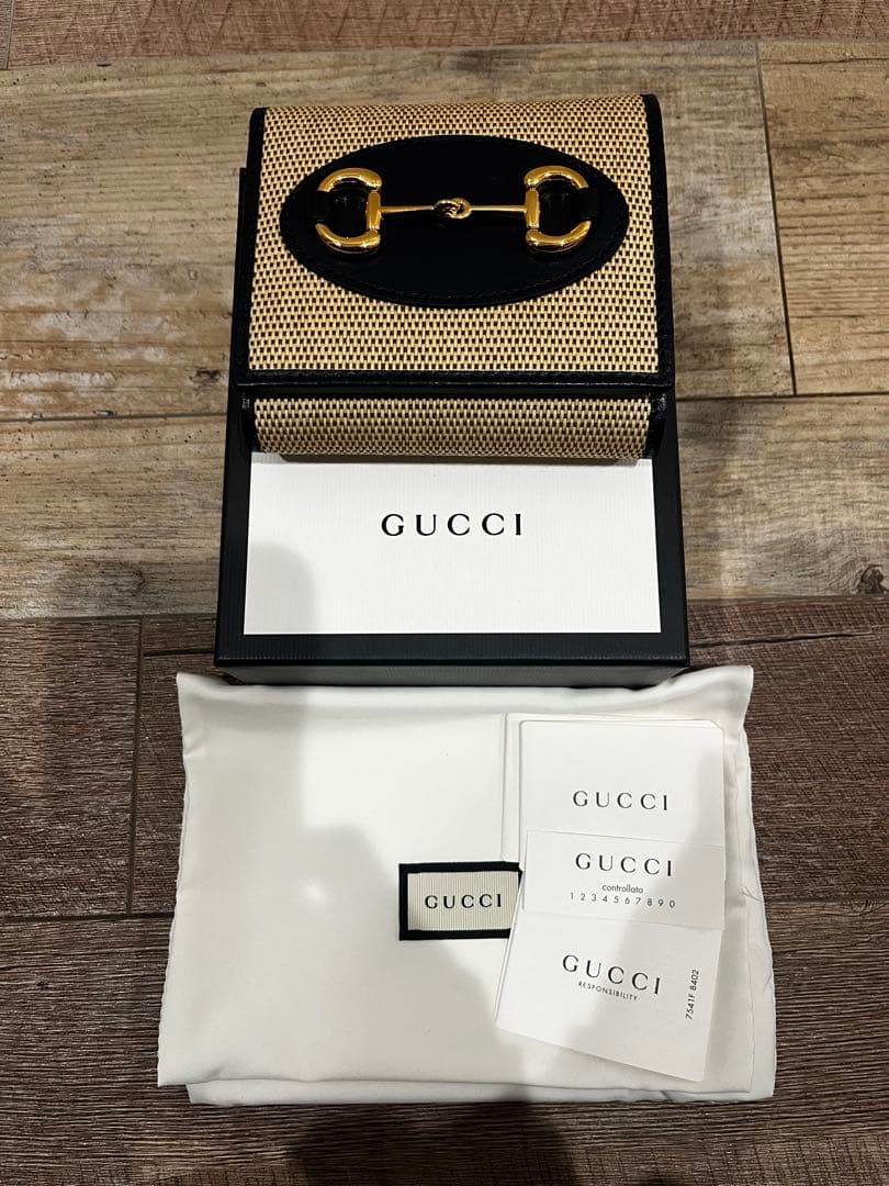 新品未使用 GUCCI 1995 ホースビット　日本限定デザイン二つ折財布