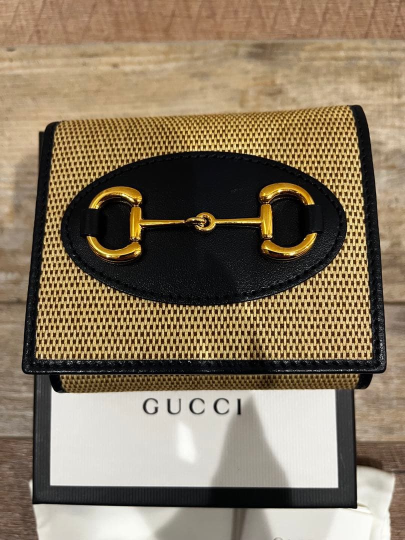 新品未使用 GUCCI 1995 ホースビット　日本限定デザイン二つ折財布