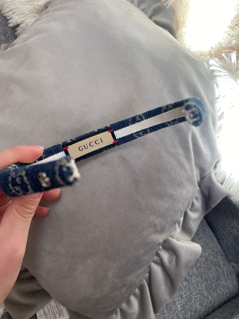 GUCCI デニムカチューシャ ネイビー