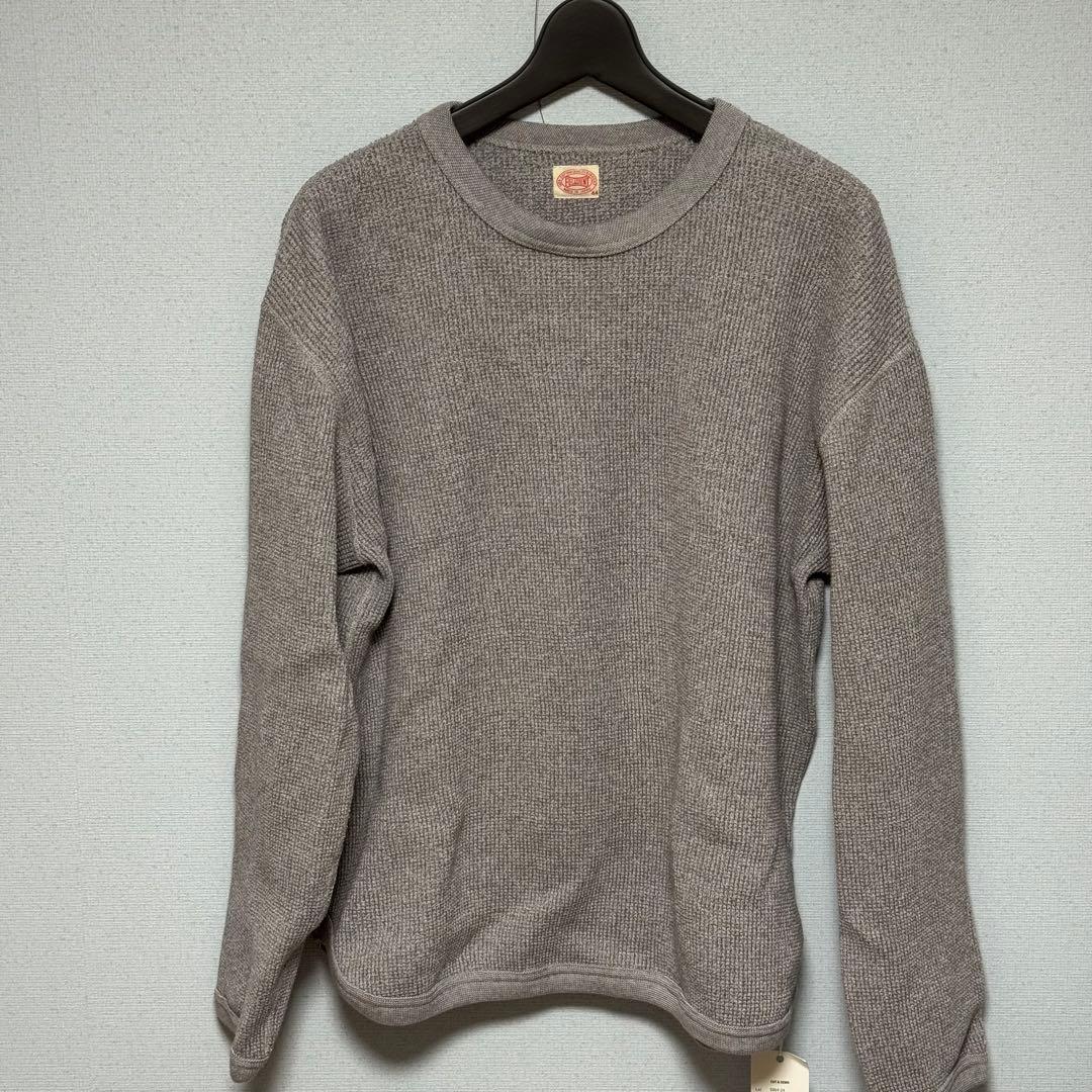 【未使用品】フルカウント ワッフルTシャツ ヘザーグレー サイズ44