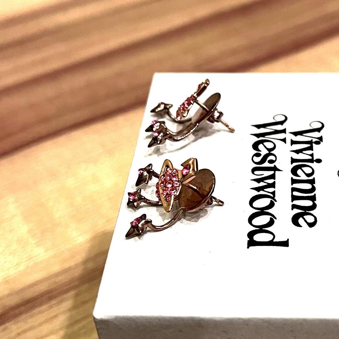 ✨希少✨ヴィヴィアンウエストウッド ピアス オーブ ピンクストーン 3D ORB