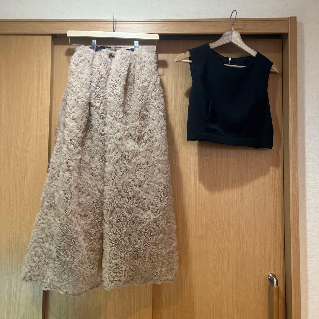 ANDRESD モコモコセットアップドレス　ベージュ