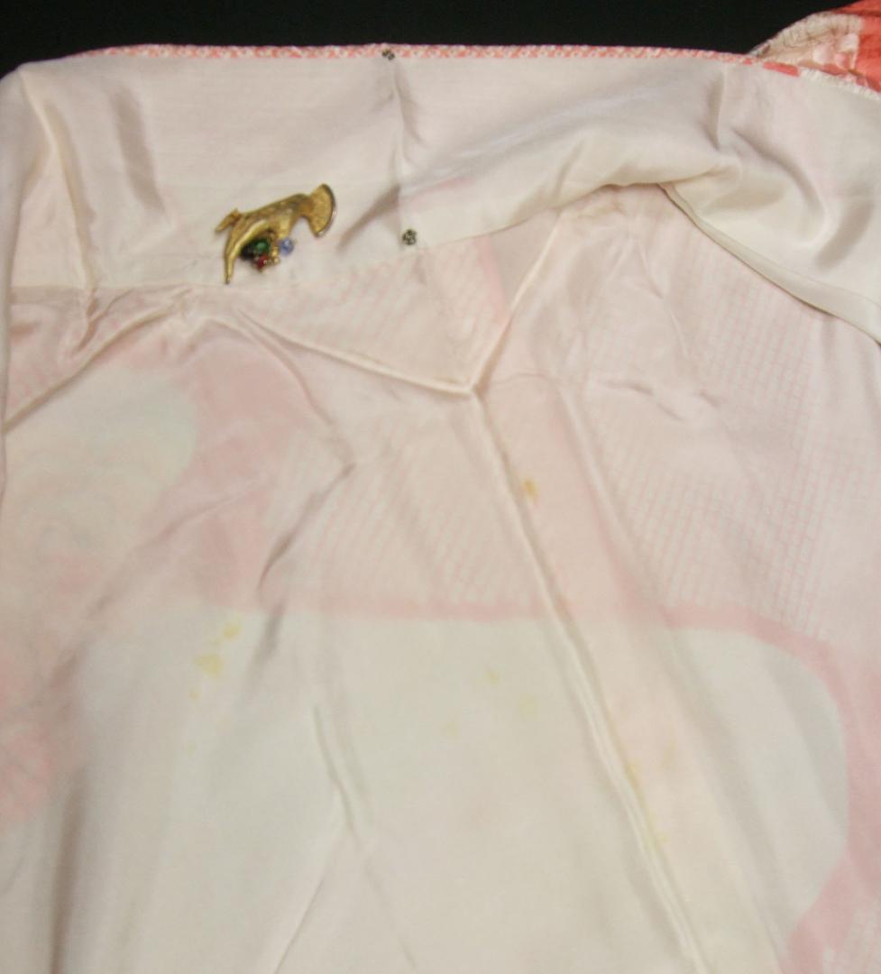 振袖フルセット　牡丹手刺繍と絞り染め　銀彩 やまと誂製　L7