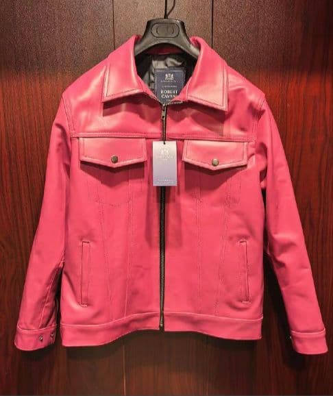 新品未使用タグ付■ROBERT CAVANI■牛革レザーライダースジャケット50