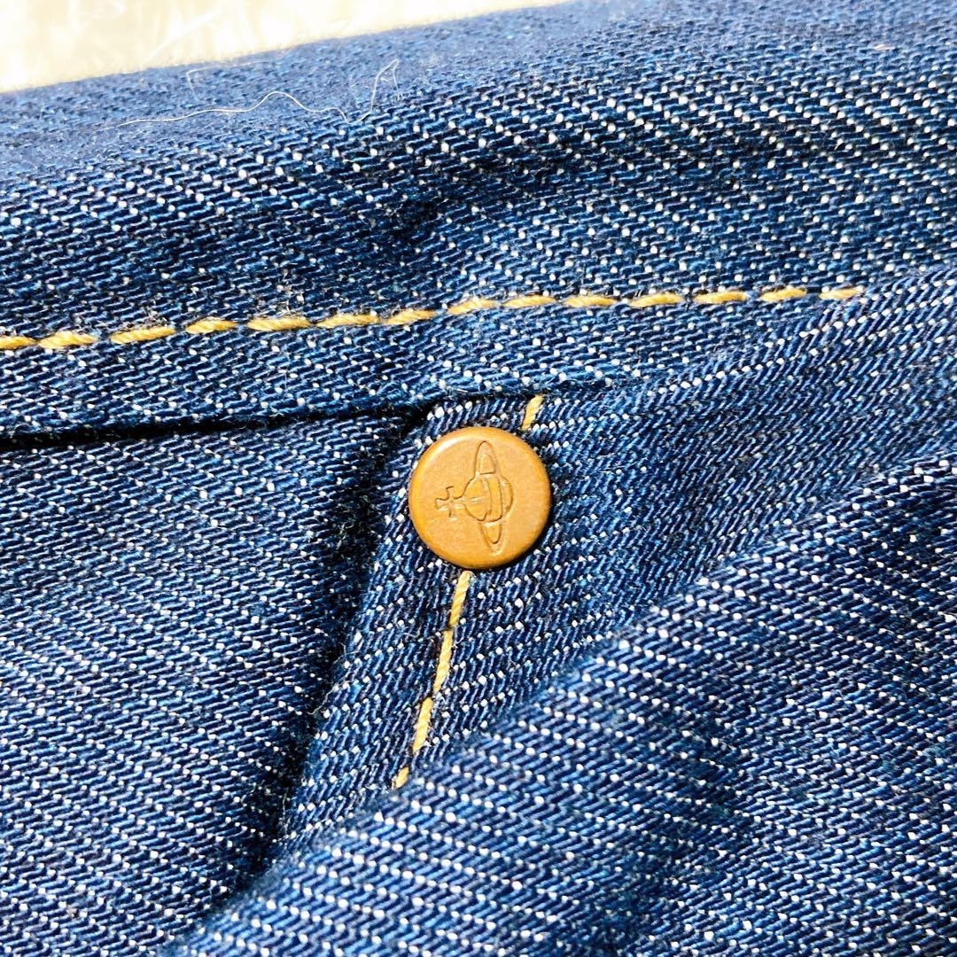 美品☆ヴィヴィアンウエストウッド　サルエルパンツ　オーブ　変形　インディゴ　水玉