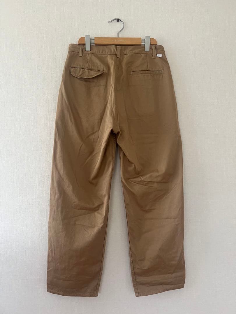 Graphpaper ベージュ タック チノパン バギー ワイド