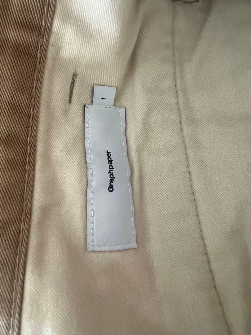 Graphpaper ベージュ タック チノパン バギー ワイド