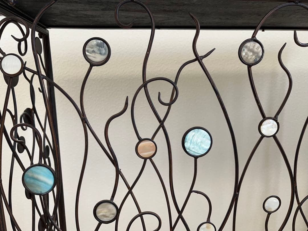 コンソールテーブル アイアン サイドテーブル 大理石風 -206-