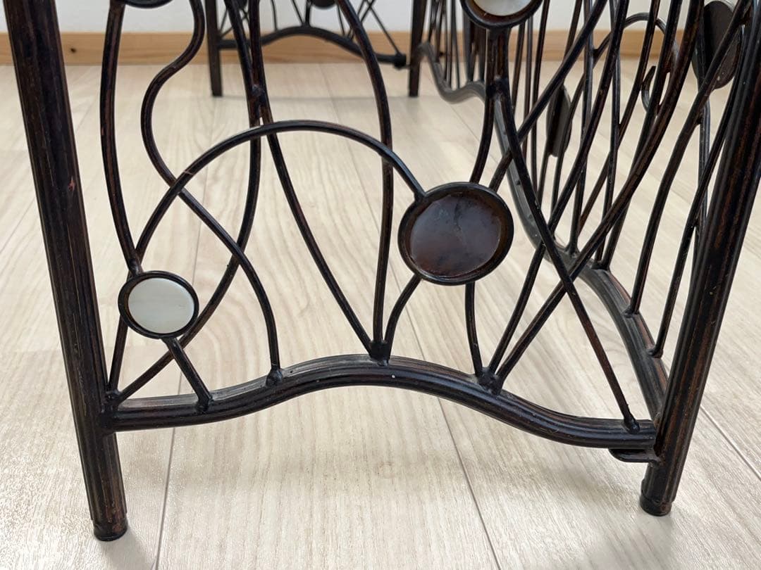 コンソールテーブル アイアン サイドテーブル 大理石風 -206-