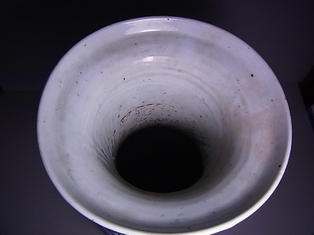 中国　古い染付花瓶(大)　 飾壷 　高約43.5cm