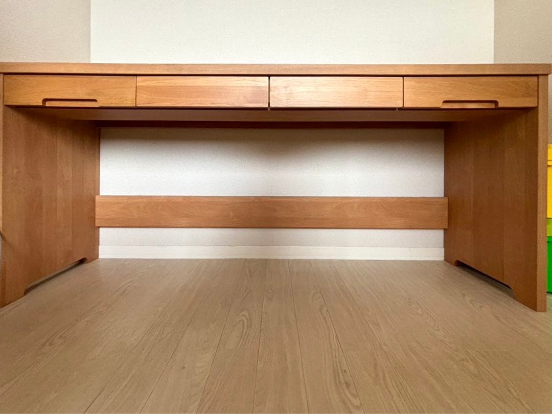 ベルメゾン⭐︎堀田木工所⭐︎アルダー材⭐︎引出し付長机170cm