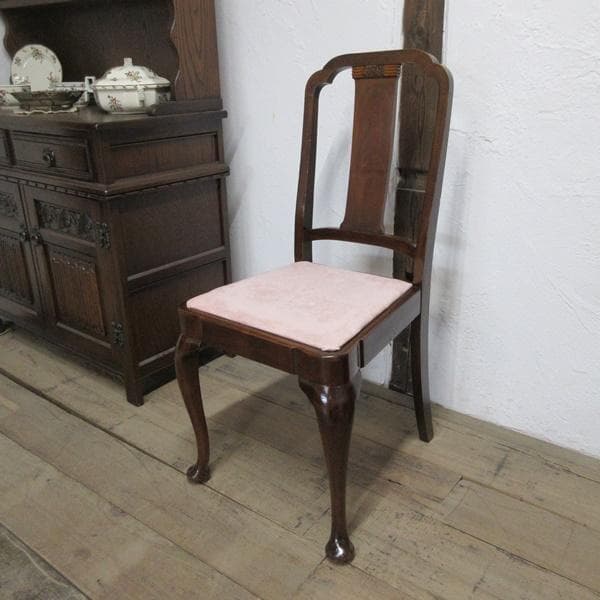 イギリス アンティーク 家具 ダイニングチェア 猫脚 椅子 英国 4765d