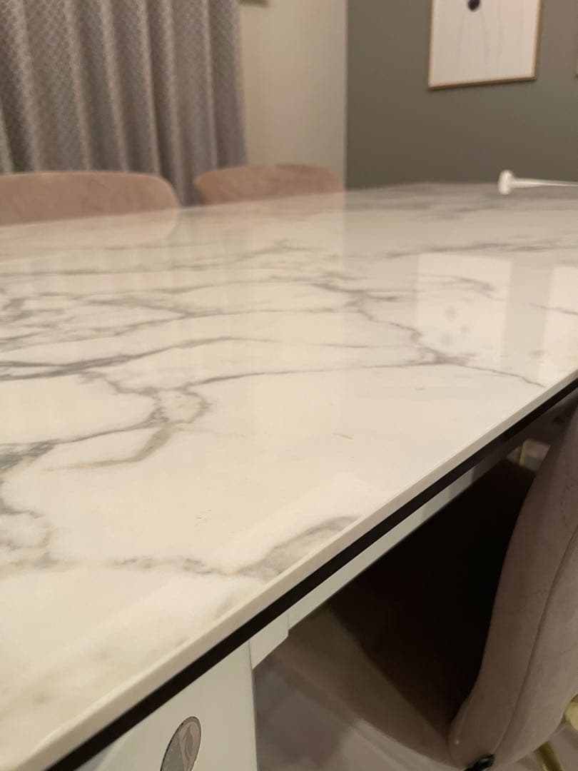 カリガリス ダイニングテーブル DELTA 伸縮テーブル ホワイトマーブル