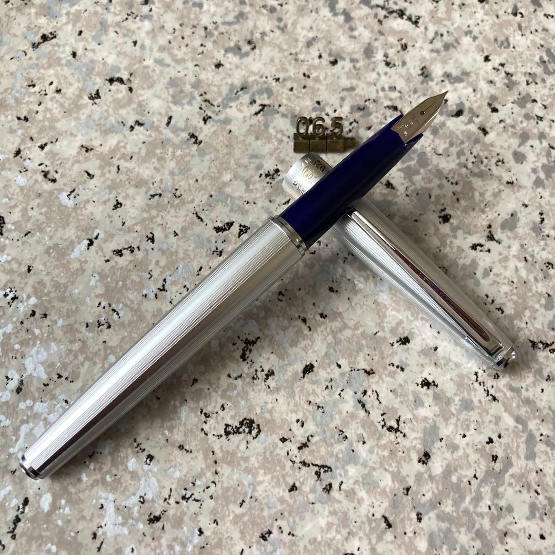 #065 オーバーホール済み 万年筆 プラチナ PLATINUM 18k WG