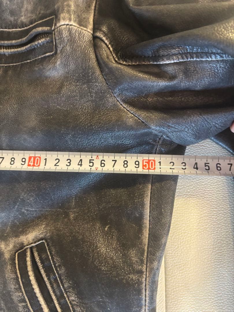 美品　DIESEL 本革　革ジャン　M ダメージ加工