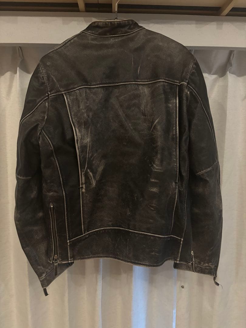 美品　DIESEL 本革　革ジャン　M ダメージ加工