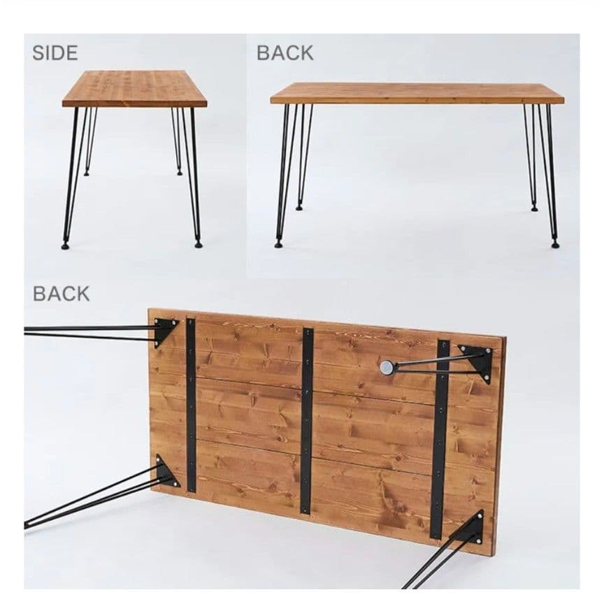 LOWYA 天然木ダイニングテーブル120