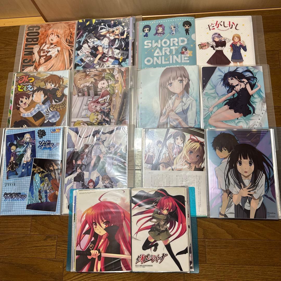日*5様 SAO ハルヒ　けいおん　とある　等　クリアファイル　クリアシート　セ