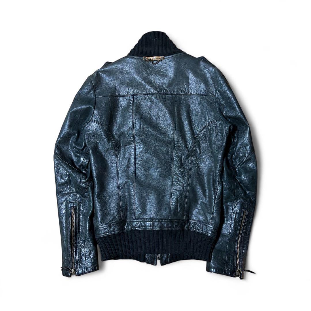 14th addiction レザー ジャケット 羊革 黒 「1」