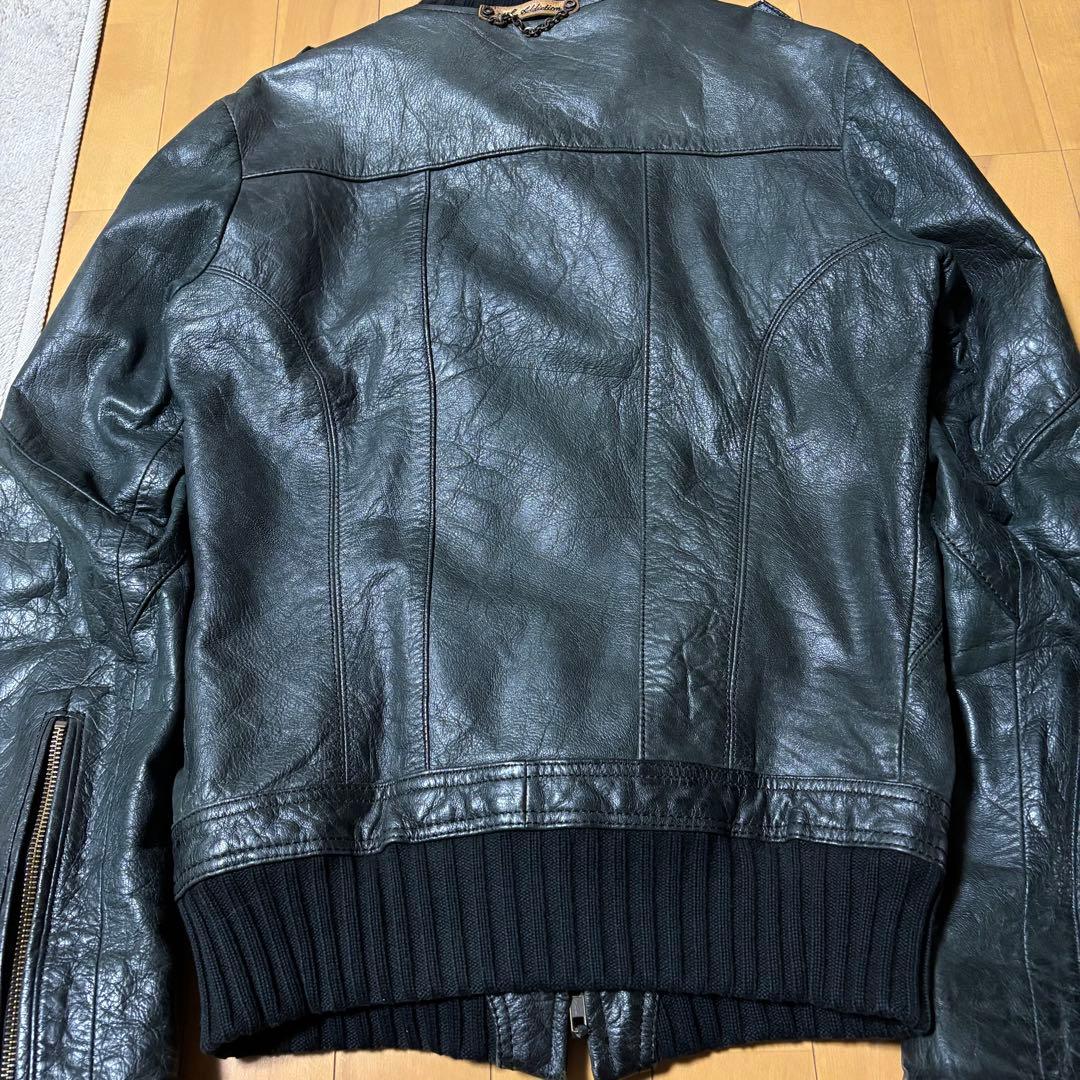 14th addiction レザー ジャケット 羊革 黒 「1」