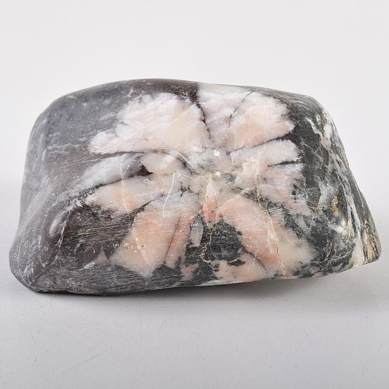 天然石　鑑賞石　菊花石　置物　重さ約587g　V　R8604