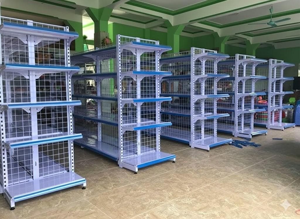 「業務用」両面什器 店舗展示棚 W90×H180×D70 店舗什器 陳列棚