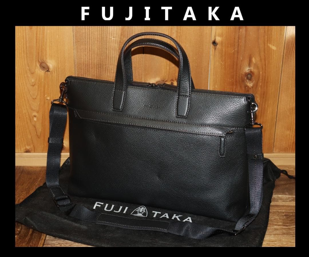 新品 FUJITAKA イタリアンレザー ショルダーバッグ A4 イーナ　Ⓗ
