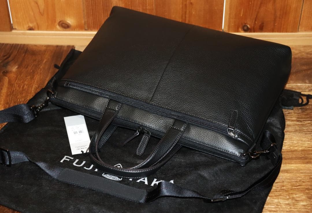 新品 FUJITAKA イタリアンレザー ショルダーバッグ A4 イーナ　Ⓗ