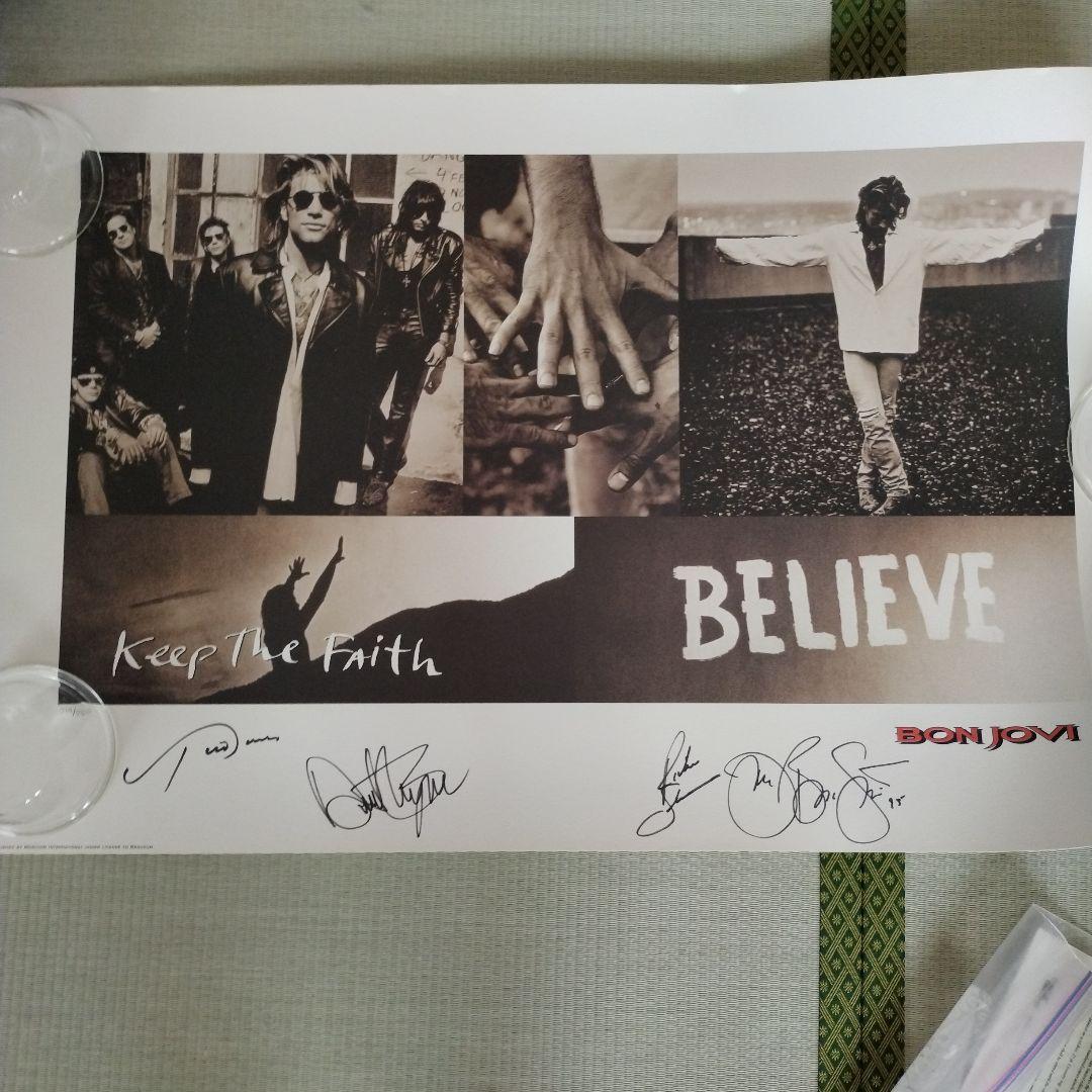 BONJOVI初期メンバーサイン入りポスター