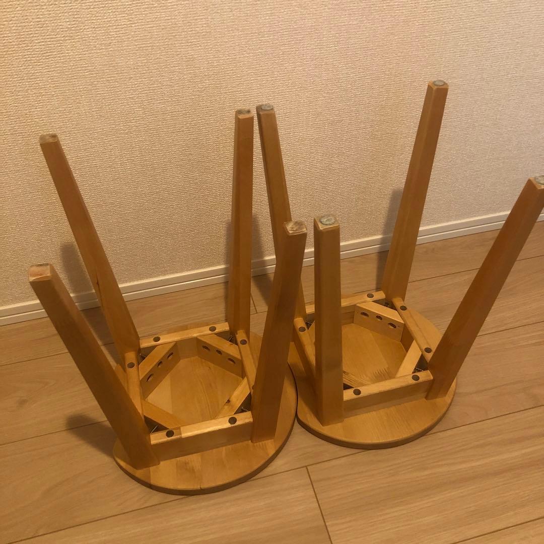 2脚セット　ベルメゾン　スツール　ナチュラル