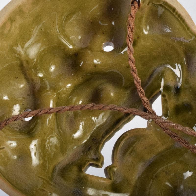 能面　能楽　雅楽　陶器製　獅子　天狗　お面　2点まとめて　N　9081A