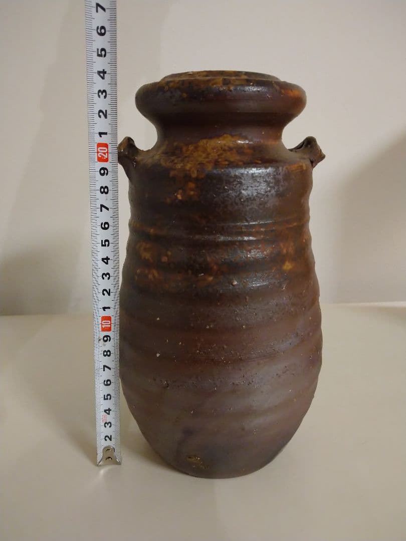 備前焼 花瓶 柴岡秀泉作