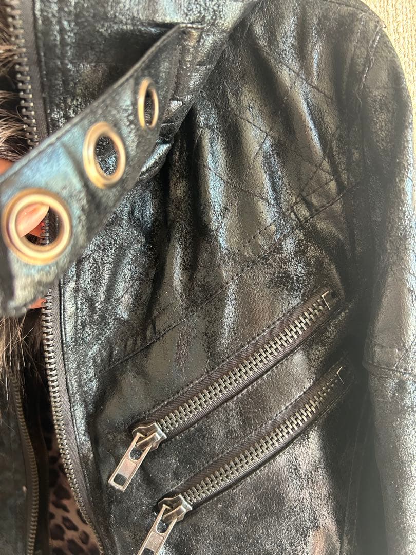 VICE FAIRY ヴァイスフェアリー ファー付きライダースジャケット