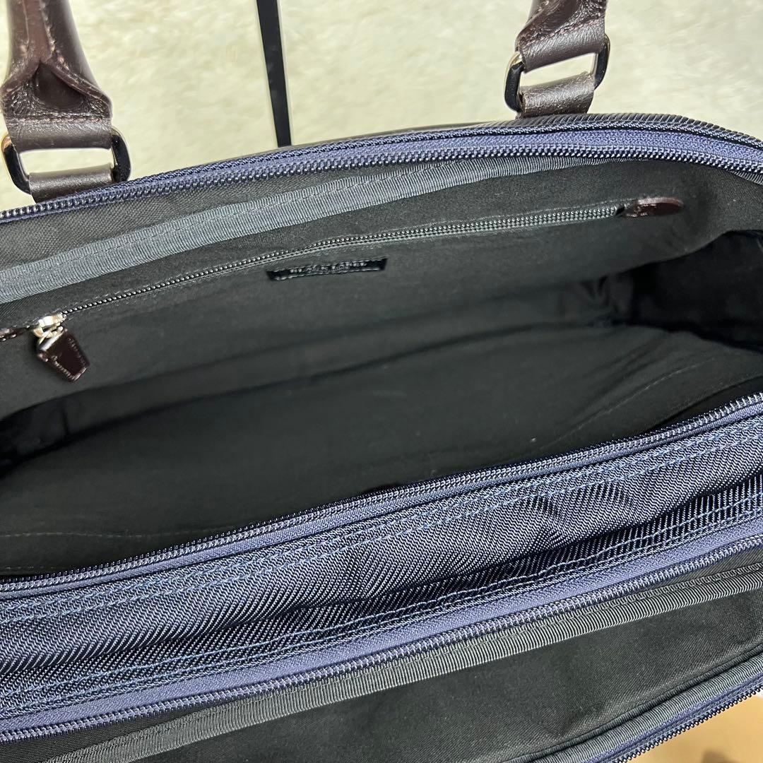 ブラックレーベルクレストブリッジ 2way ビジネスバッグ ネイビー A4収納可