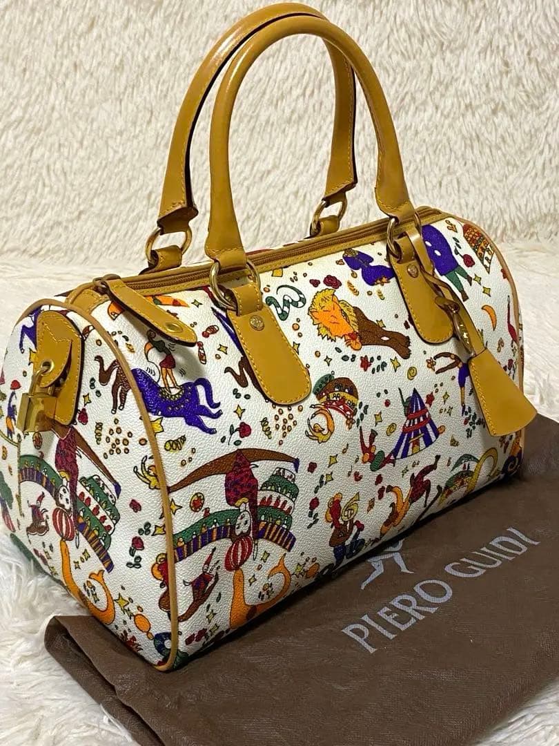 Piero Guidiマジックサーカス　ハンドバッグ　ボストン　PVCレザー美品