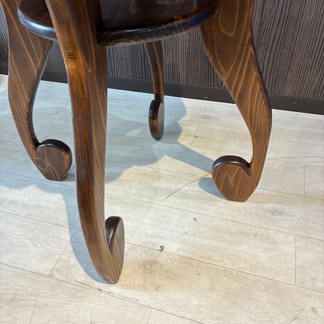 ア*バ様 花びら型 木製テーブル　ダークブラウン