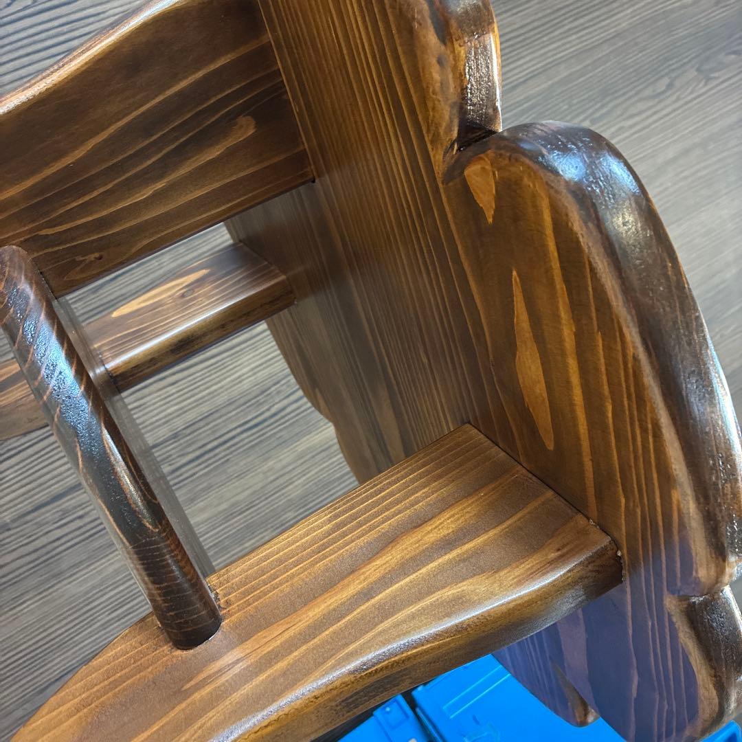 ア*バ様 花びら型 木製テーブル　ダークブラウン