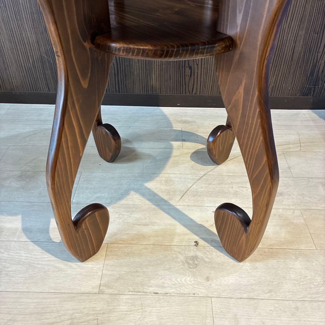 ア*バ様 花びら型 木製テーブル　ダークブラウン